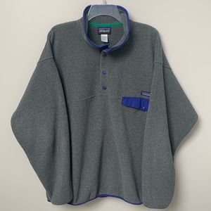 Patagonia Gray Performance Jacket with Blue Accents